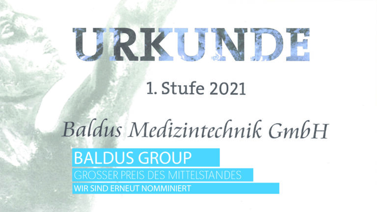 Großer Preis des Mittelstandes 2021- Urkunde 1. Stufe